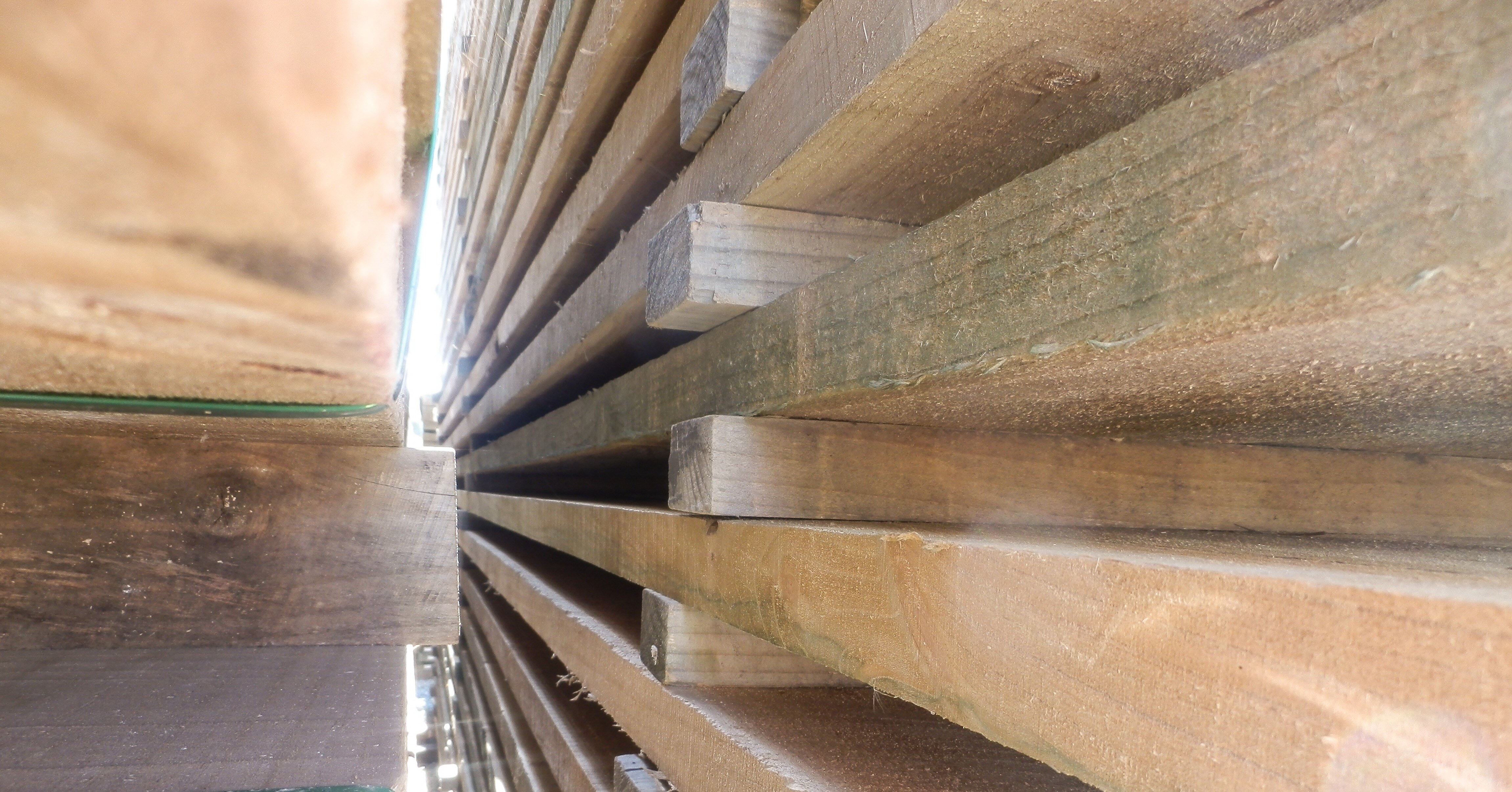 Alpine Timber Grading System includes strip stacking the timber to ensure it is dry and straight for construction