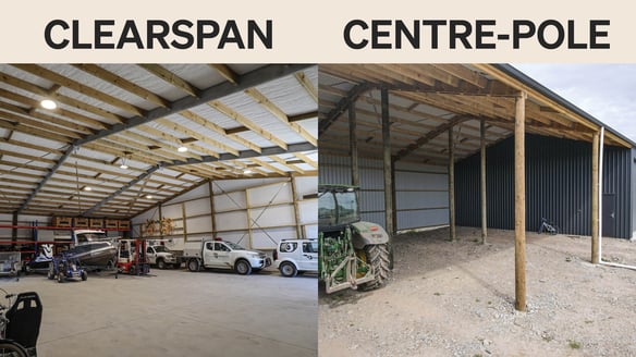 Clearspan Shed and Centrepole Shed, the difference