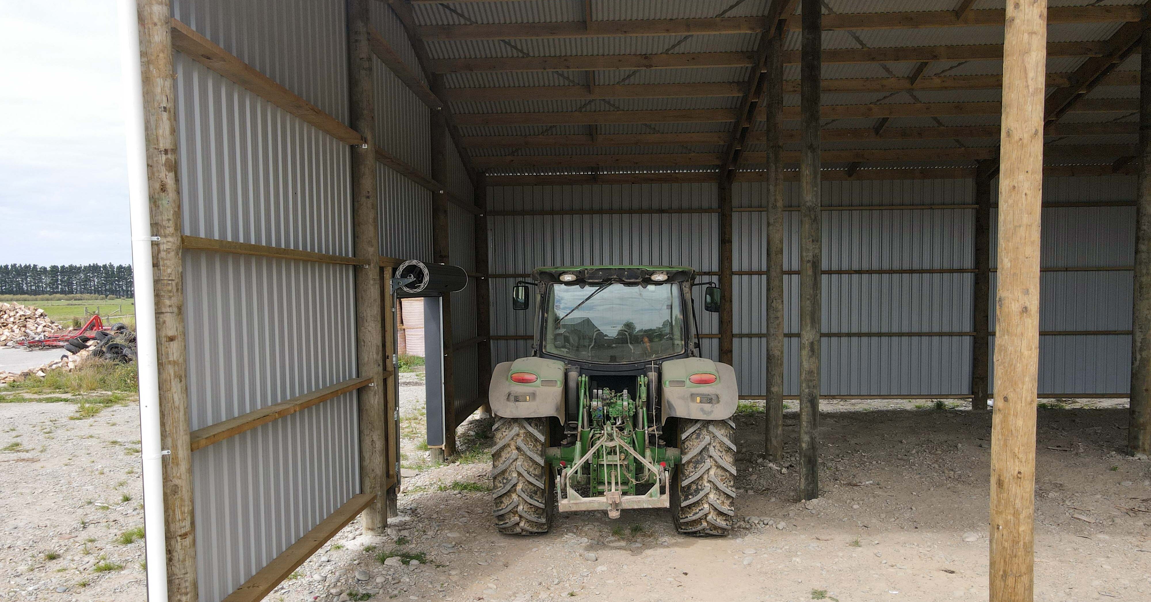 Alpine Centrepole Shed Storing tractors and farm machinery