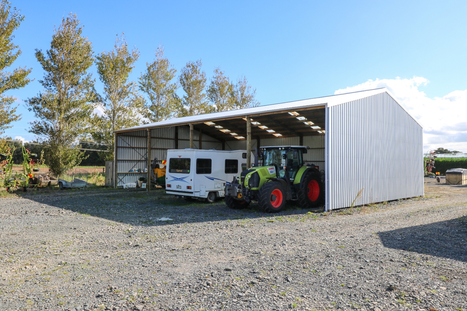 3-Bay Wide cheapest Pole Shed