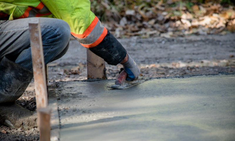 Levelling a concrete pad for a pole shed